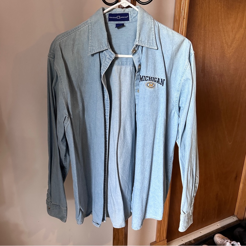 Michigan Denim Button-Up Shirt